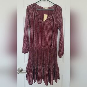 Michael Kors Dress dark red polka-dot size S